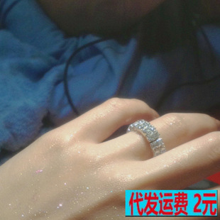 Cross-border rhinestone ring women's fashion Joker full diamond flash diamond elastic ring ring claw chain series wholesale