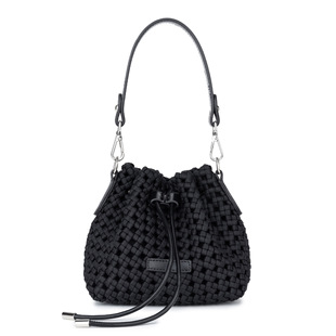 Aliexpress Silk Hand-Woven Bucket Bag Fashion Trendy Handbag High-End Versatile Shoulder Crossbody Women's Bag