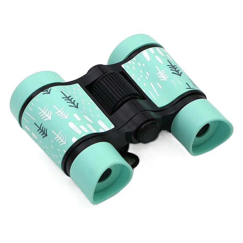 Детский телескоп цветная печать резиновая ручка маленькое дерево бинокль цветной узор