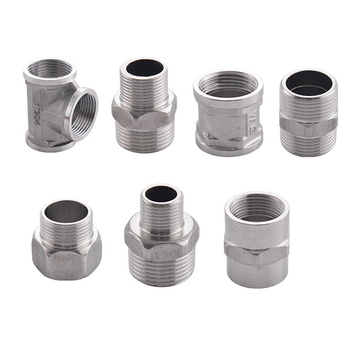 Stainless steel joint inner wire direct inner and outer wire to wire tee elbow 6 minutes to 4 minutes variable diameter water heating pipe accessories