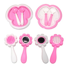 娃娃塑料配件化妆梳子镜子餐盘汤勺叉子套装儿童过家家玩具批发