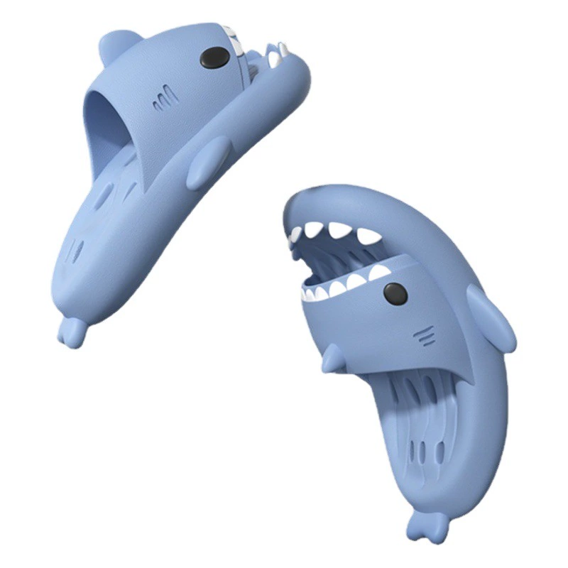 Массажные тапочки Shark для взрослых пар, нескользящие тапочки для ванной комнаты, забавные домашние милые тапочки для улицы, увеличивающие рост