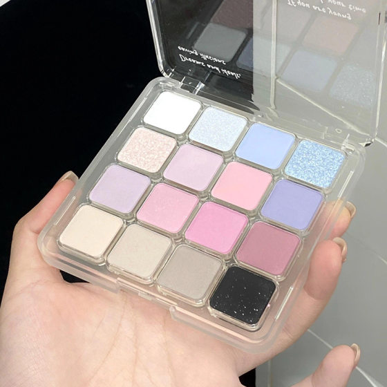 TINGPHE16 color eye shadow plate pearlescent dumb pink earth brightens daily light makeup low saturation nude pseudo plain