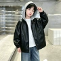 新款男孩男童秋季皮衣