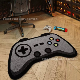 跨境亚马逊temu游戏机手柄仿羊绒地垫卡通浴室防滑垫代发入户门垫