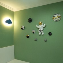 立体宇航员壁饰儿童房床头背景墙挂件挂饰太空人墙面装饰
