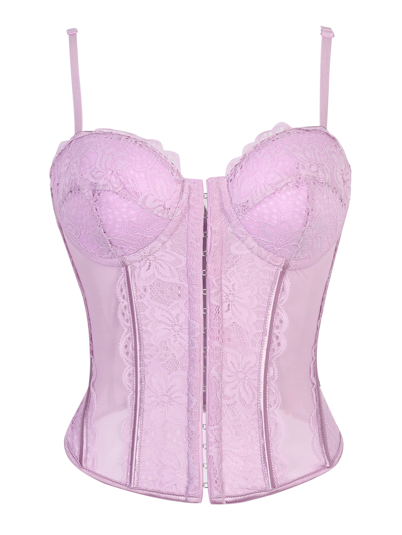 Europa y los Estados Unidos comercio exterior chaqueta de encaje sexy malla perspectiva hueso de pescado cintura de cintura de cintura de cintura trajes de molde transfronterizos