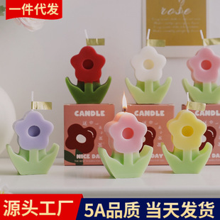 Flower Scented Candle Souvenir Holiday Fragrance Small Gift Teacher's Day Gift Candle Hand-Shaped Candle