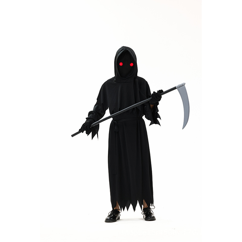 万圣节死神装扮儿童表演服演出服魔眼死神角色扮演cos服派对服|undefined