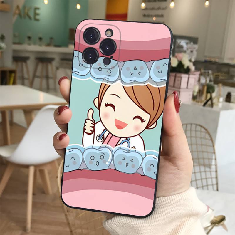 For Apple Phone Case Cute Dentist Teeth Phone Case iPhone 14 11 12 13 Mini Pr