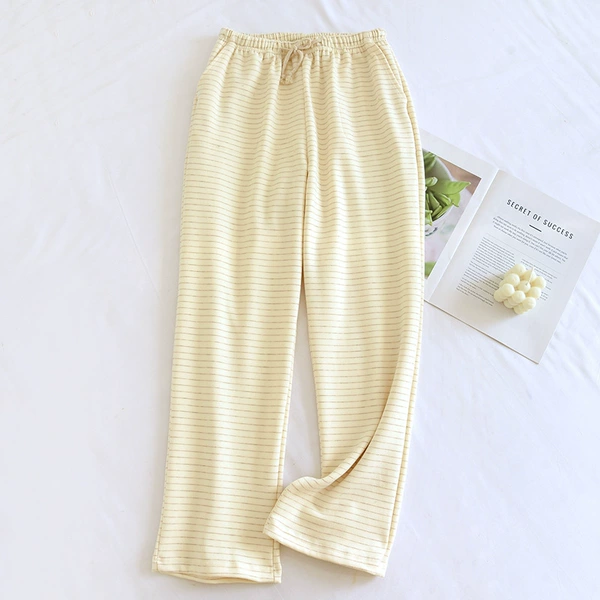 Yellow velvet trousers
