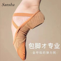 Three Sand Dance Shoes for Women, Ballet Shoes, Adult Elastic Mesh Training Soft Sole Shoes, Gym Shoes, Cat Paws Shoes