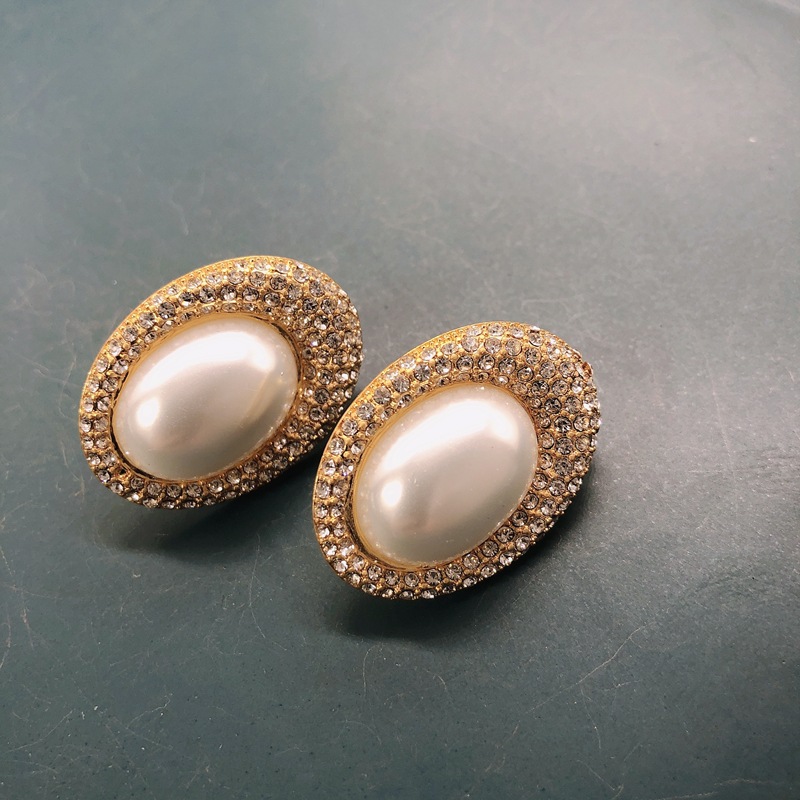 16g Weight Alloy Ear Needle Material Earrings Classification Anniversary Occasion Imitation Pearl, Alloy Material Printing Pattern Women'S Gender Vacation, Simple Style Style Silver Color Vacation Simple Style Printing Imitation Pearl Alloy Earrings 15
