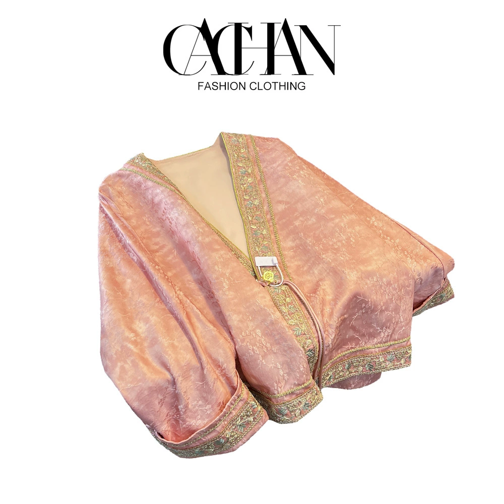 2025 ранняя весна, новая красивая верхняя одежда в стиле шинуазри, женская высококачественная верхняя одежда в национальном стиле с v-образным вырезом в стиле ретро, элегантный доступный роскошный костюм Тан, топ