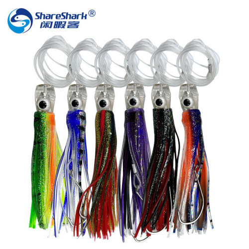 16cm/25cm trolling boat fishing tuna squid octopus soft bait sea fishing with hook