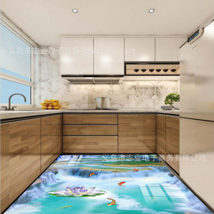 Chinese-style kitchen covered with diatom mud household Lotus absorbent oil-absorbing non-slip stain-resistant easy-to-care high-end carpet mat