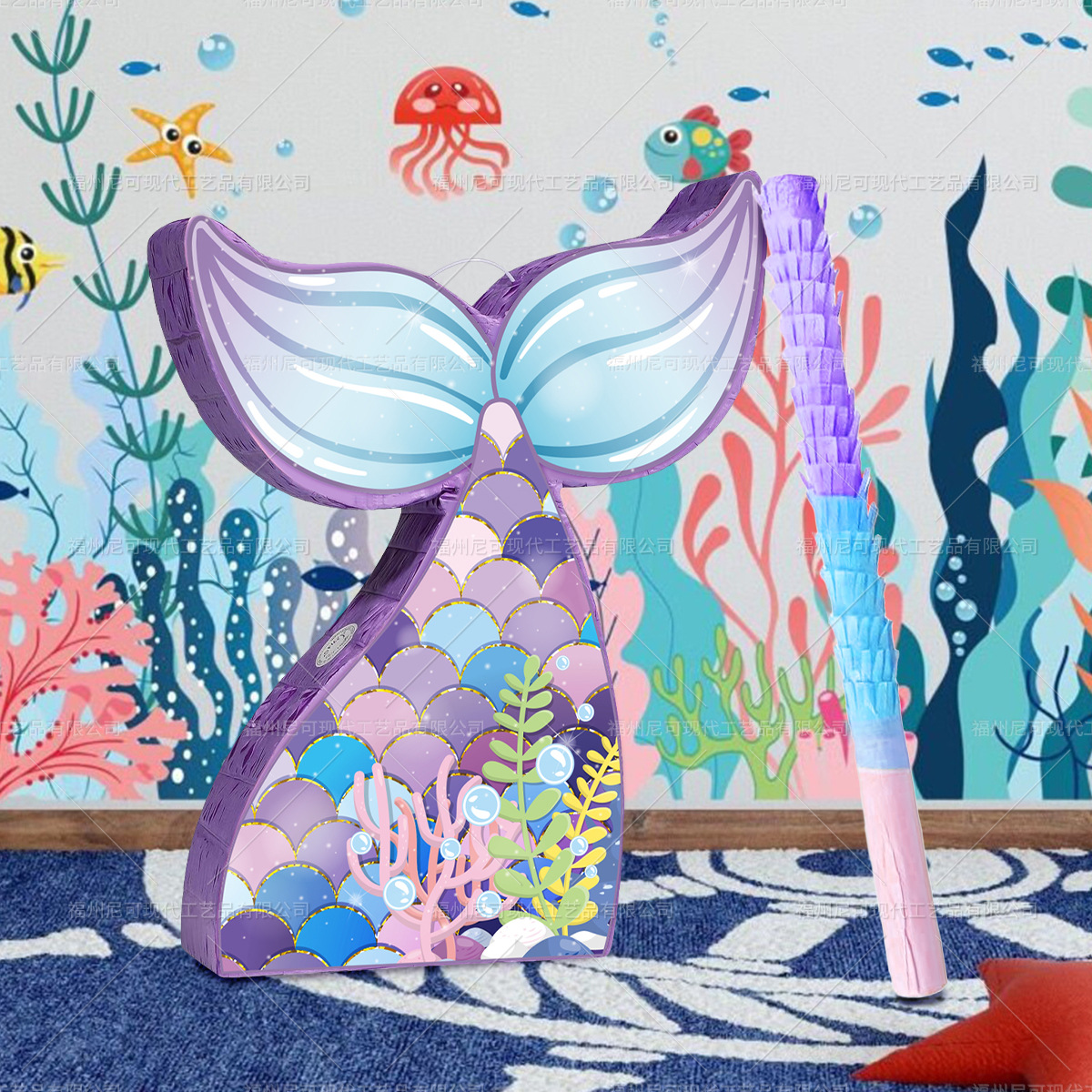 Mermaid Pinata Children's Birthday Party Decoration Holiday Party Games Smashing Sugar Props Toy Pinata