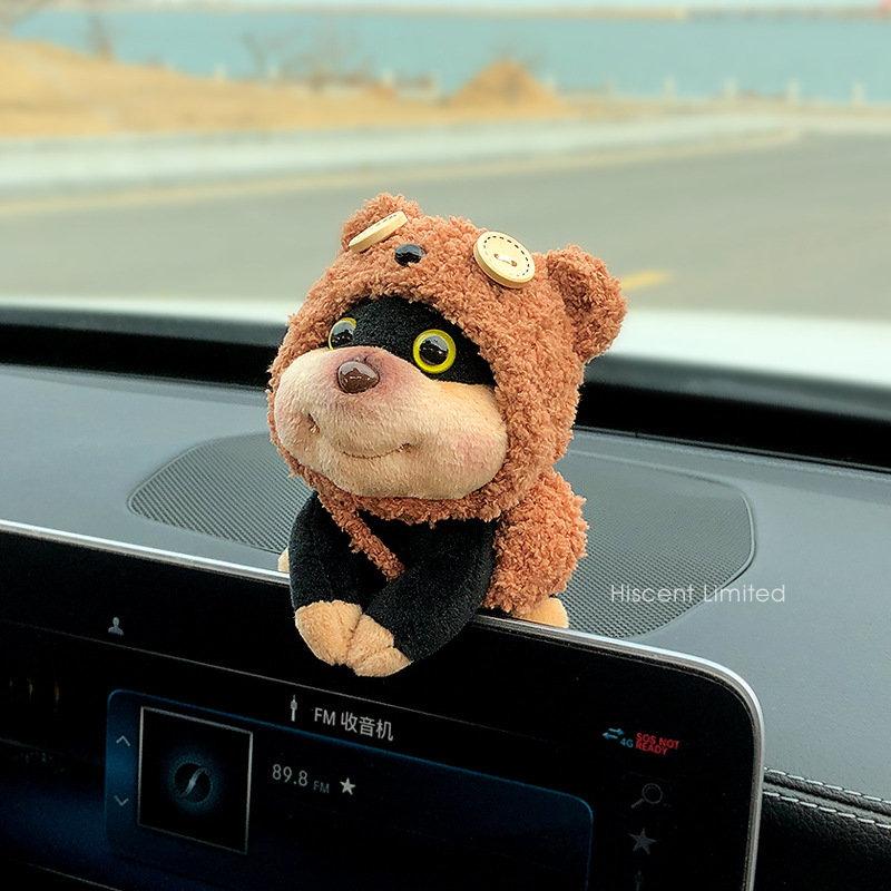 Linda abeja cachorro decoración de pantalla de coche muñeca de fiesta coche consola central decoración de pantalla accesorios de niña