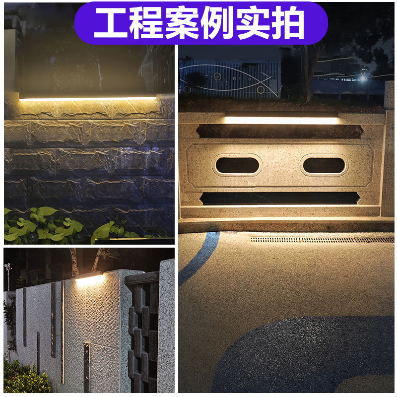lámpara de línea solar iluminación al aire libre iluminación al aire libre paisaje lámpara de patio letrero de la tienda iluminación de la atmósfera lámpara de pared lavadora