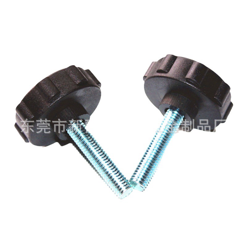 供应40mm/M8塑料手柄塑胶螺丝 胶头手拧螺丝 调节螺丝