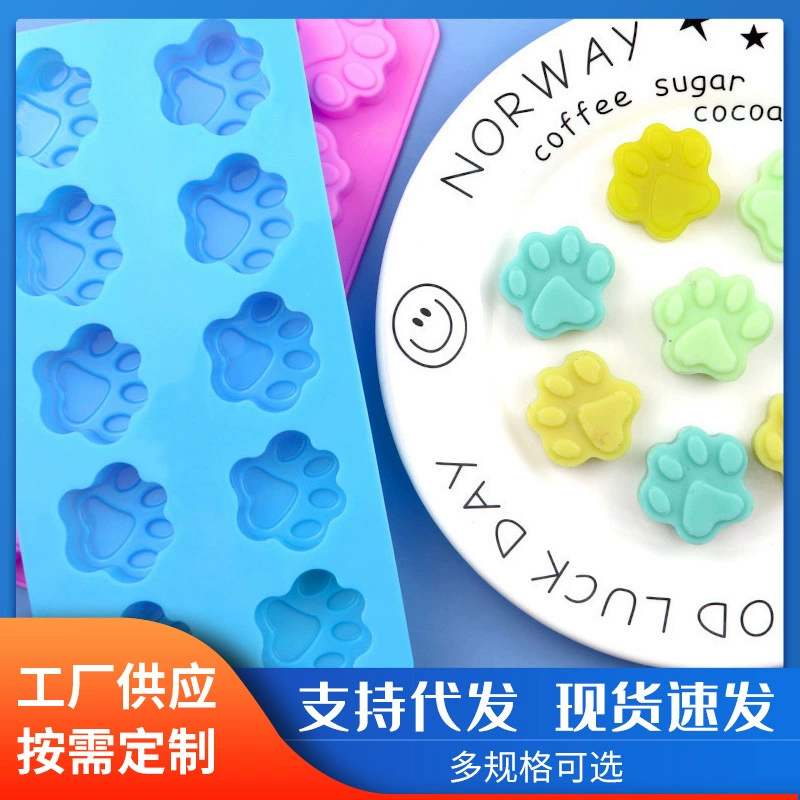Производитель поставляет милый мультфильм котенок медвежья лапа силиконовая форма для печенья