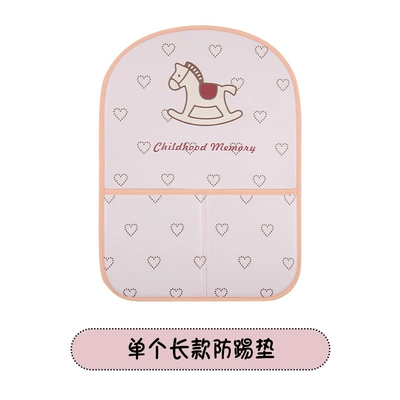 Car Anti-Kick Mat for Rear Seat, Cute Little Horse Design, Back Seat Storage Bag, Children's Anti-Scratch Mat, Anti-Dirt Protective Mat (Chair back anti-kick pad) - pink-pony-long-coat