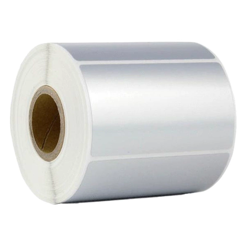 Тупый Серебряный ярлык Yayinlong Клей Печать штрих-кодов Основные средства Пустой тупый Серебряный Этикетка Печатная Бумага