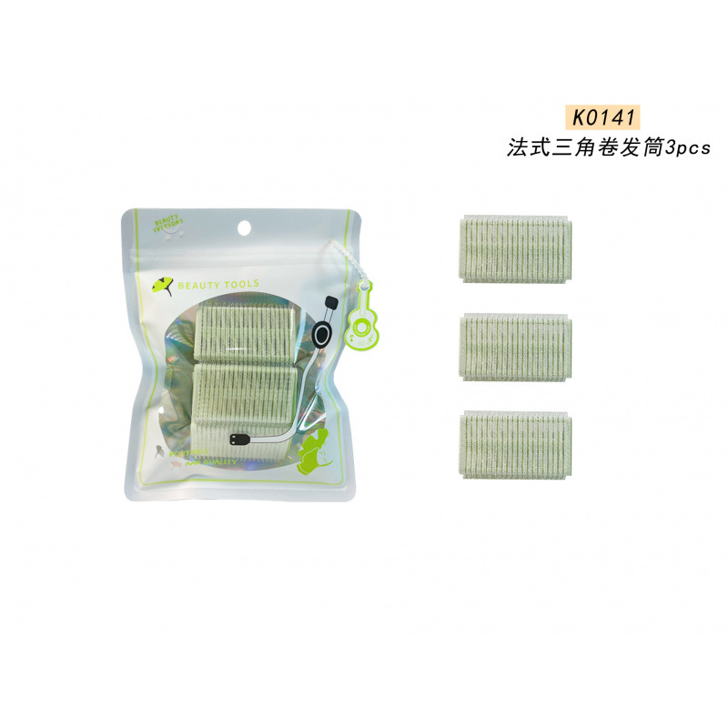 K0141 - tubo de pelo rizado triangular francés 3pcs