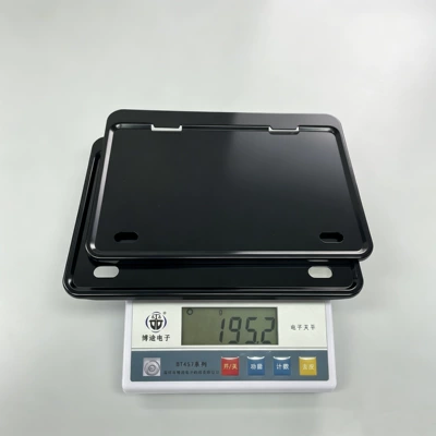 Motorcycle rear license plate frame, license plate holder, universal tail plate frame for scooters, aluminum alloy, new traffic regulations, thickened and solid (Nömrə qabı) - black-a-pair-of-motorcycle-license-plate-frames-aluminum-alloy