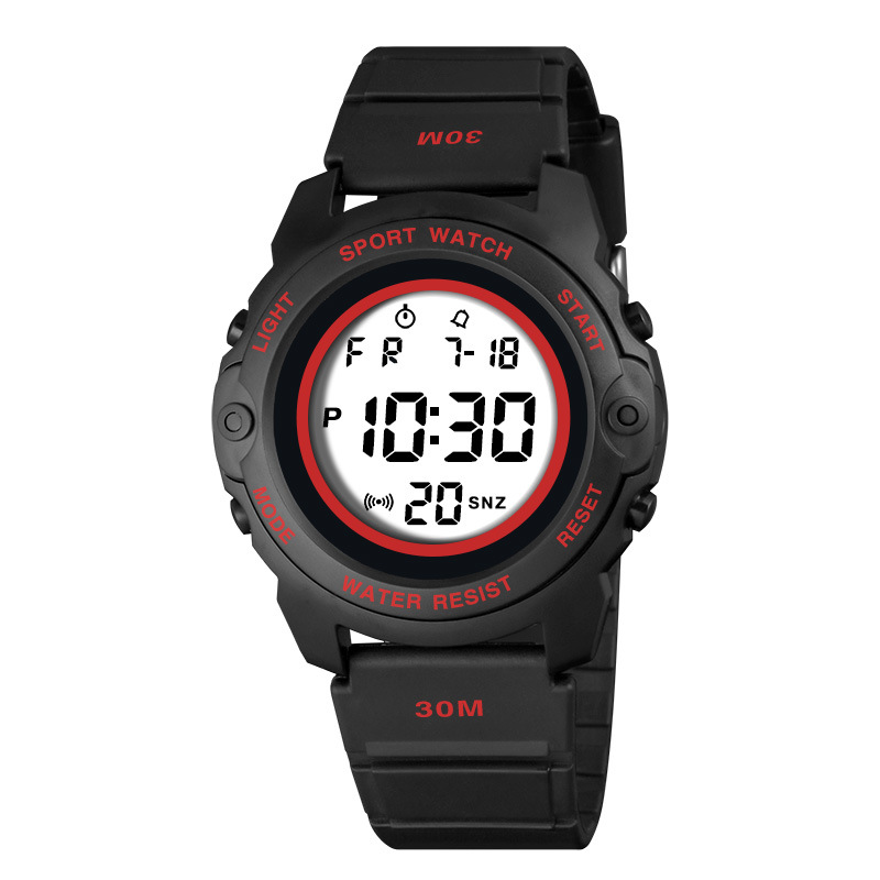 Mayorista de estudiantes varones de secundaria y secundaria adolescentes reloj electrónico de alarma de luz nocturna multifuncional reloj electrónico