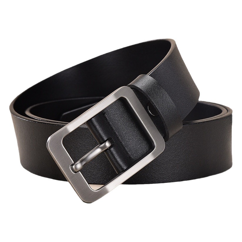 [Puncher Libre] cinturón de los hombres de cuero puro hebilla de los hombres Denim simple retro casual todo partido De cuero genuino cinturón