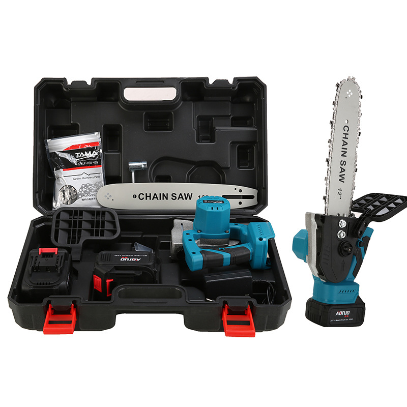 12-inch Lithium Chain Saw Outdoor Logging Electric Small Rechargeable Handheld Chaaw Lithium Chain Saw