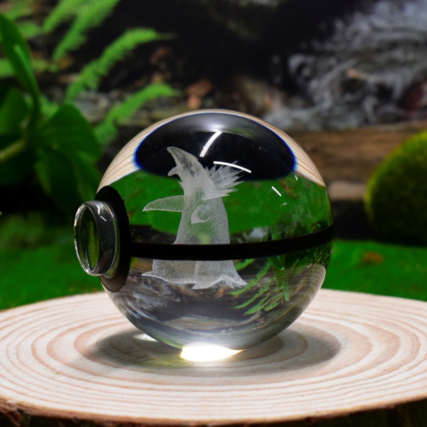 Ventas directas de fábrica transfronterizas Pokemon Pokemon Elfo Ball 3D Escultura interior Bola de cristal Animación Luz nocturna Personalización