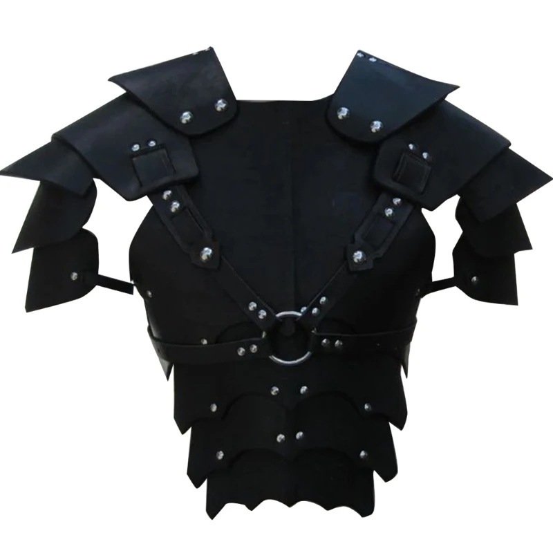 Mittelalterliche Leder Rüstung Viking Gladiator Kostüm Zubehör_voghion.com