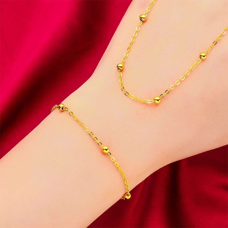 Bijoux unisexes Collier de perles en or à la mode Bracelet de bijoux collier bracelet_voghion.com