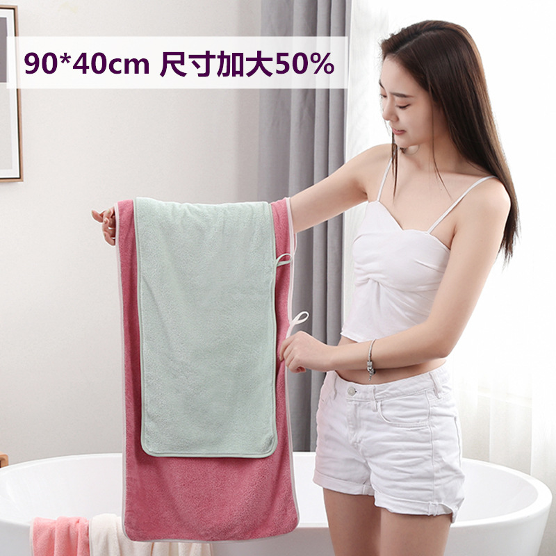 Absorbent Quick-drying Towel Extra-large Thickened Bath Face-washing Sports Coral Fleece Soft Skin-friendly Gift Creative Towel