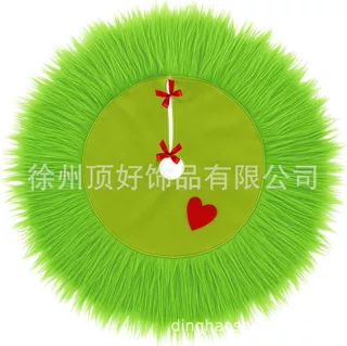 亚马逊新品红绿圣诞树裙绿毛圣诞树裙树底圣诞派对装饰用品