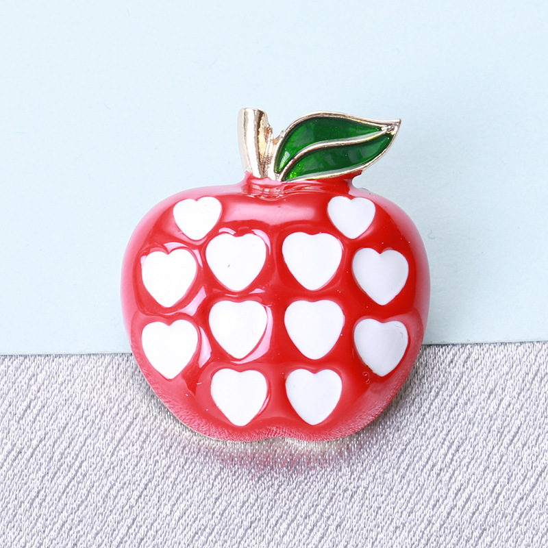 Brooches Classification IG Style Cute Pin Apple Alloy Enamel Women's Brooches
