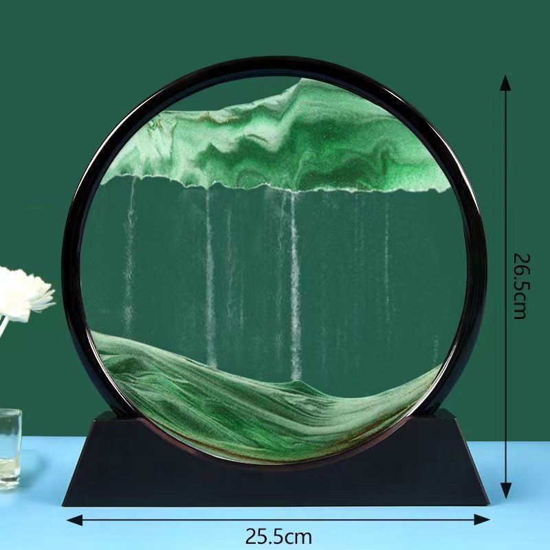 12inch 블랙 프레임 그린 [강화유리+베이스] 선물박스