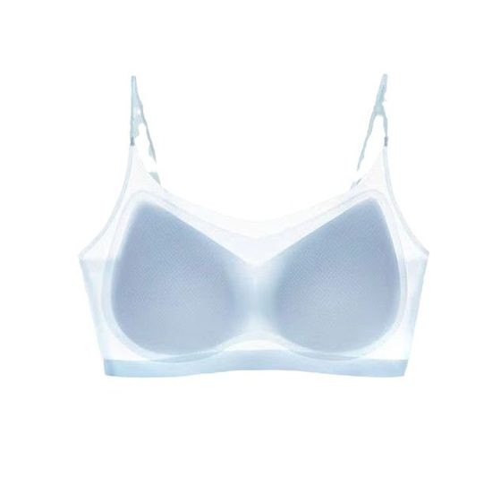 Ultra-thin Non-trace Underwear Women's Non-steel Ring Small Chest Push-up Anti-sagging Summer plus size Cool-feeling Comfortable Beautiful Back Bra