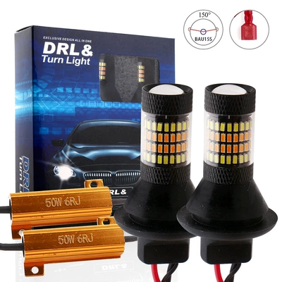 Avtomobil LED T20 ikirəngli dönmə siqnalı BA15S, T15 1156 arxa işıq 96SMD