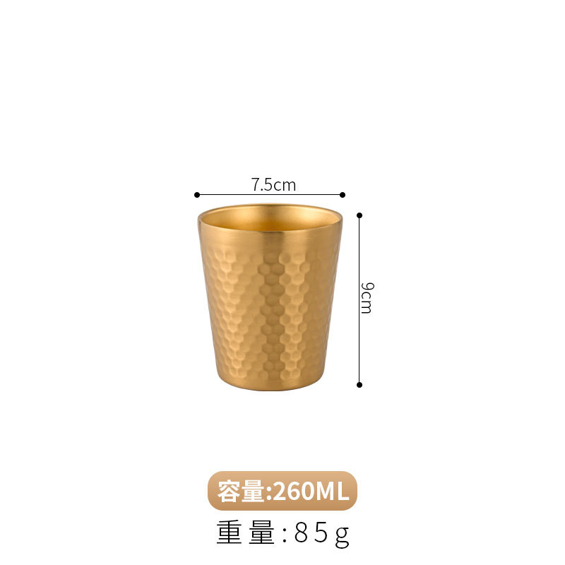 260ml 해머드 물컵(샌딩 골드)