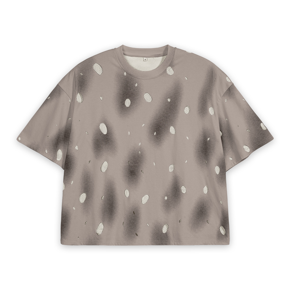 ETAI Hombre| Falso de alta calidad dos piezas agujeros viejas camisetas masculinas mallas sueltas transpirables de doble capa para hombres mangas cortas image 9