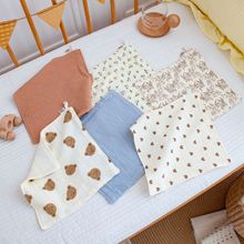 婴儿口水巾柔软吸水新生四层棉纱布小方巾儿童洗脸巾宝宝擦嘴手帕