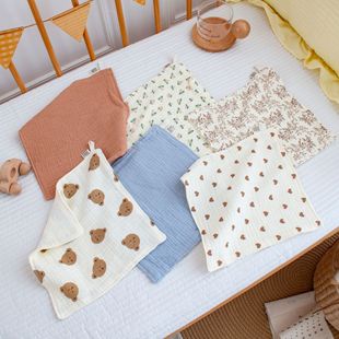 Children's soft eating bib for new born, gauze handkerchief, baby hygiene product, wet wipes, water absorbent
