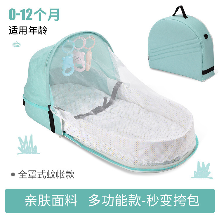 Cama de bebé recién nacido en la cama media cerca portátil cama pequeña plegable mosquiteros cama de aislamiento cama de viaje anti-expresión image 10