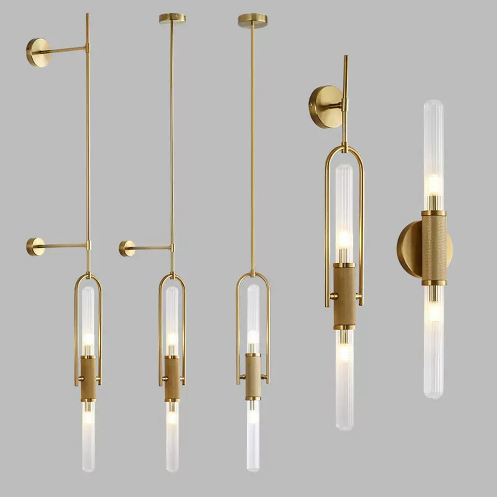Design glass wall sconce for country house for bedroom for hotel