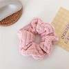 Autumn and winter new knit plush collateral colorectal circle students with flowers hollow, simple temperament, plush hair ring Korean version of fat intestine circle