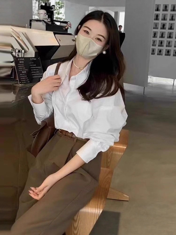 法式设计感小众白色衬衫外套女装高级感上衣2025夏季新款防晒衬衣|undefined