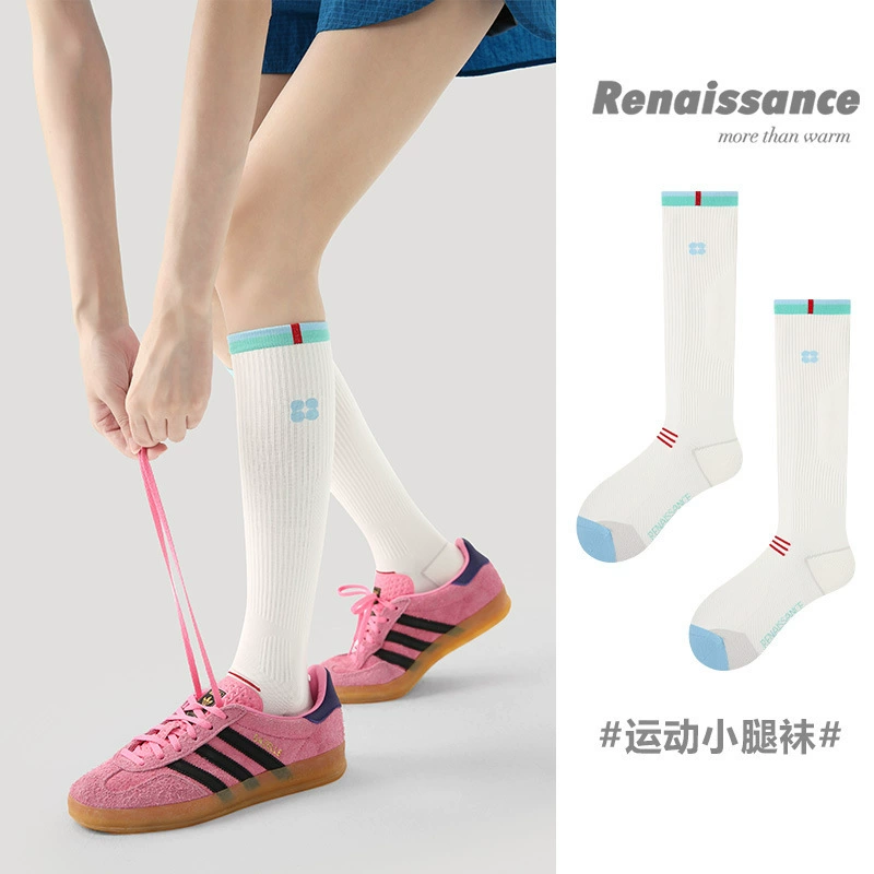 Спортивные носки для Renaissance: спортивное давление, бег, бадминтон, теннис, эластичные носки для женщин летом, стройнящие носки для ног и икр